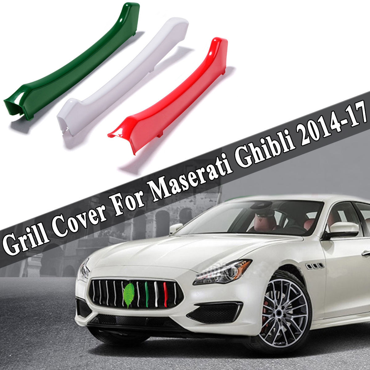 M-Color-ABS-Car-Front-Grill-Grille-Cover-Clip-Trim-Moulding-Trim-Strip-for-Maserati-Ghibli-2014-2017-1382575