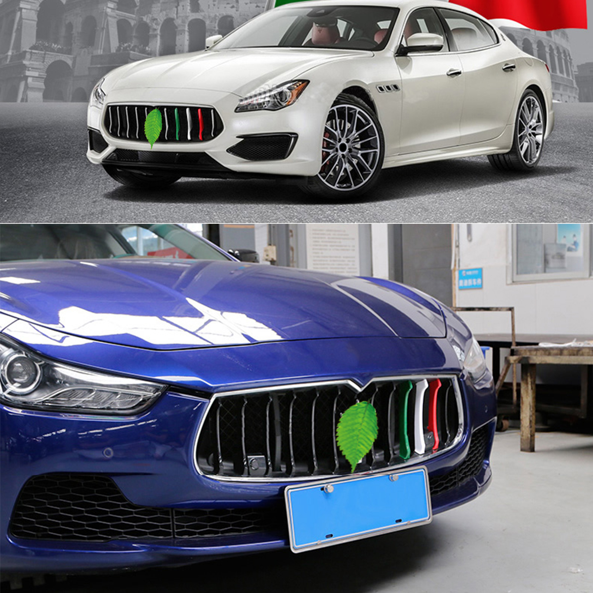 M-Color-ABS-Car-Front-Grill-Grille-Cover-Clip-Trim-Moulding-Trim-Strip-for-Maserati-Ghibli-2014-2017-1382575