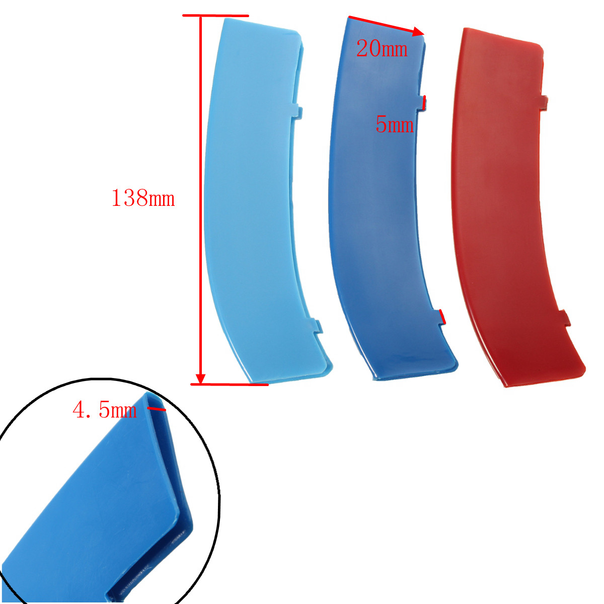M-Colors-M-Style-Buckle-Clip-For-BMW-3-Series-11-Bar-Front-Kidney-Grille-Grill-1045900