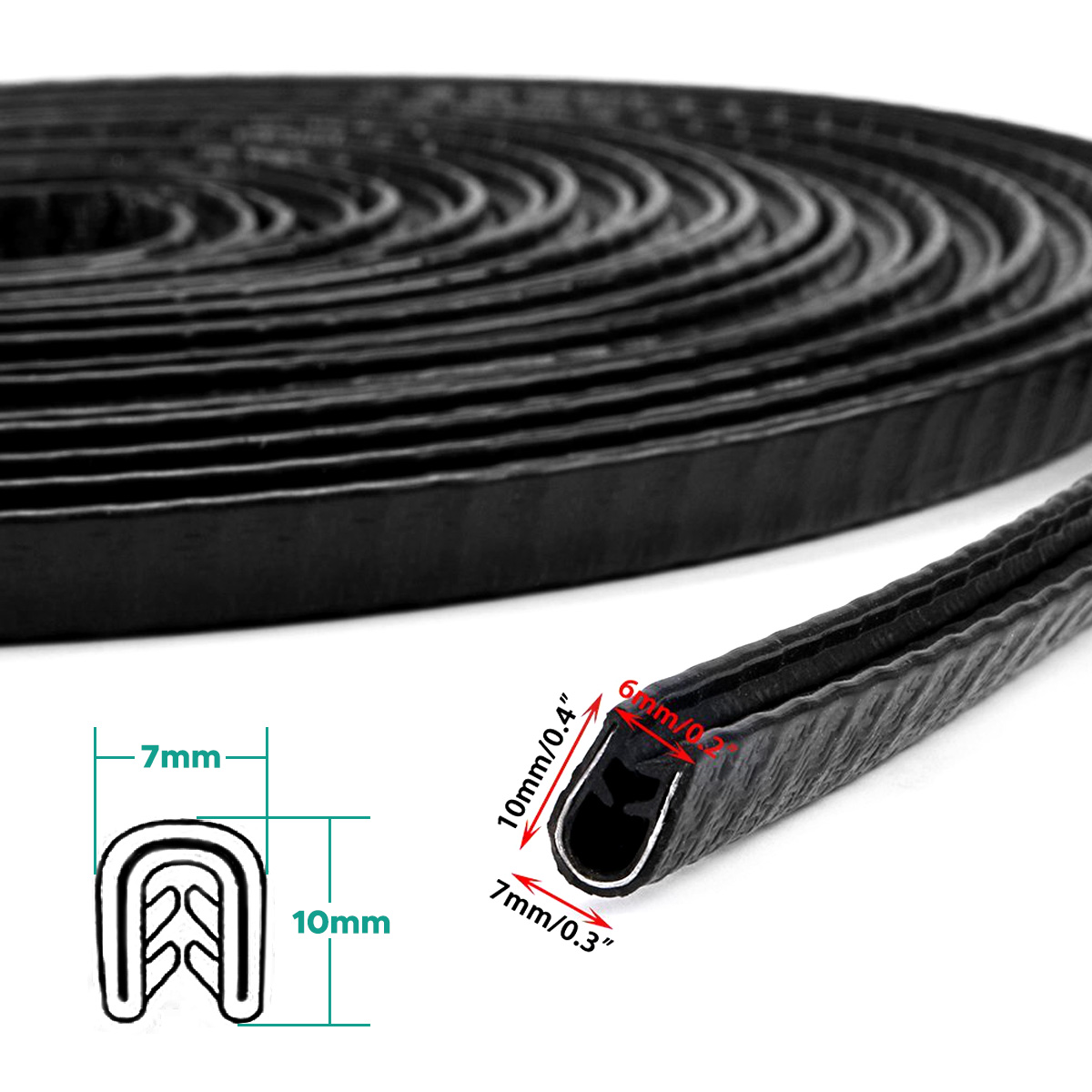 MATCC-4m-Car-Door-Edge-Protector-Guards-U-Shape-Anti-collosion-Rubber-Trim-Seal-Strip-Black-1344617