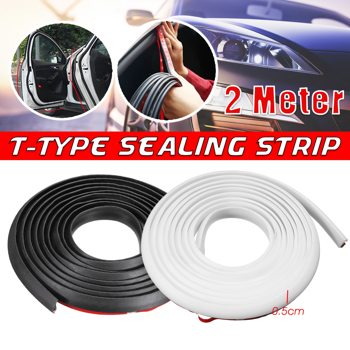 Universal-2M-Black-Rubber-Seal-Car-Door-Edge-Guard-Molding-Trim-Protectors-Strip-1812922
