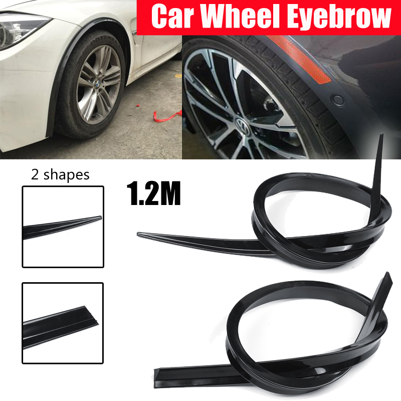 Universal-Car-Wheel-Eyebrow-Protector-Lip-Sticker-Trim-Fender-Flare-Anti-scratch-Black-Lengthened-12-1531933