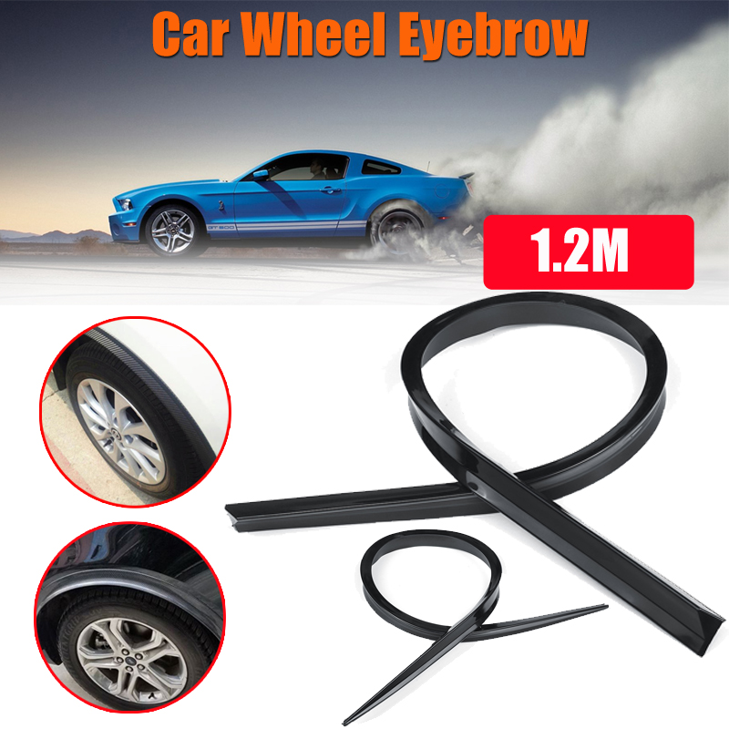Universal-Car-Wheel-Eyebrow-Protector-Lip-Sticker-Trim-Fender-Flare-Anti-scratch-Black-Lengthened-12-1531933