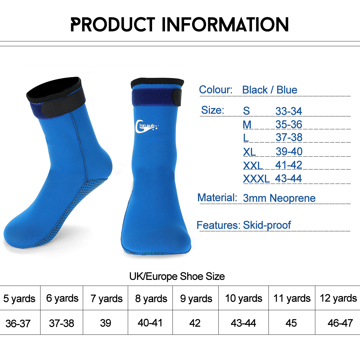 3mm-Neoprene-Diving-Scuba-Surfing-Snorkeling-Swimming-Lurker-Unisex-Socks-Sport-1520088