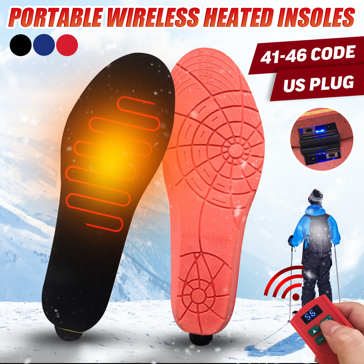 41-46-Code-Portable-Wireless-Heated-Insole-Shoe-Boot-Foot-Warmer-Rechargeable-2000mAH-1608117
