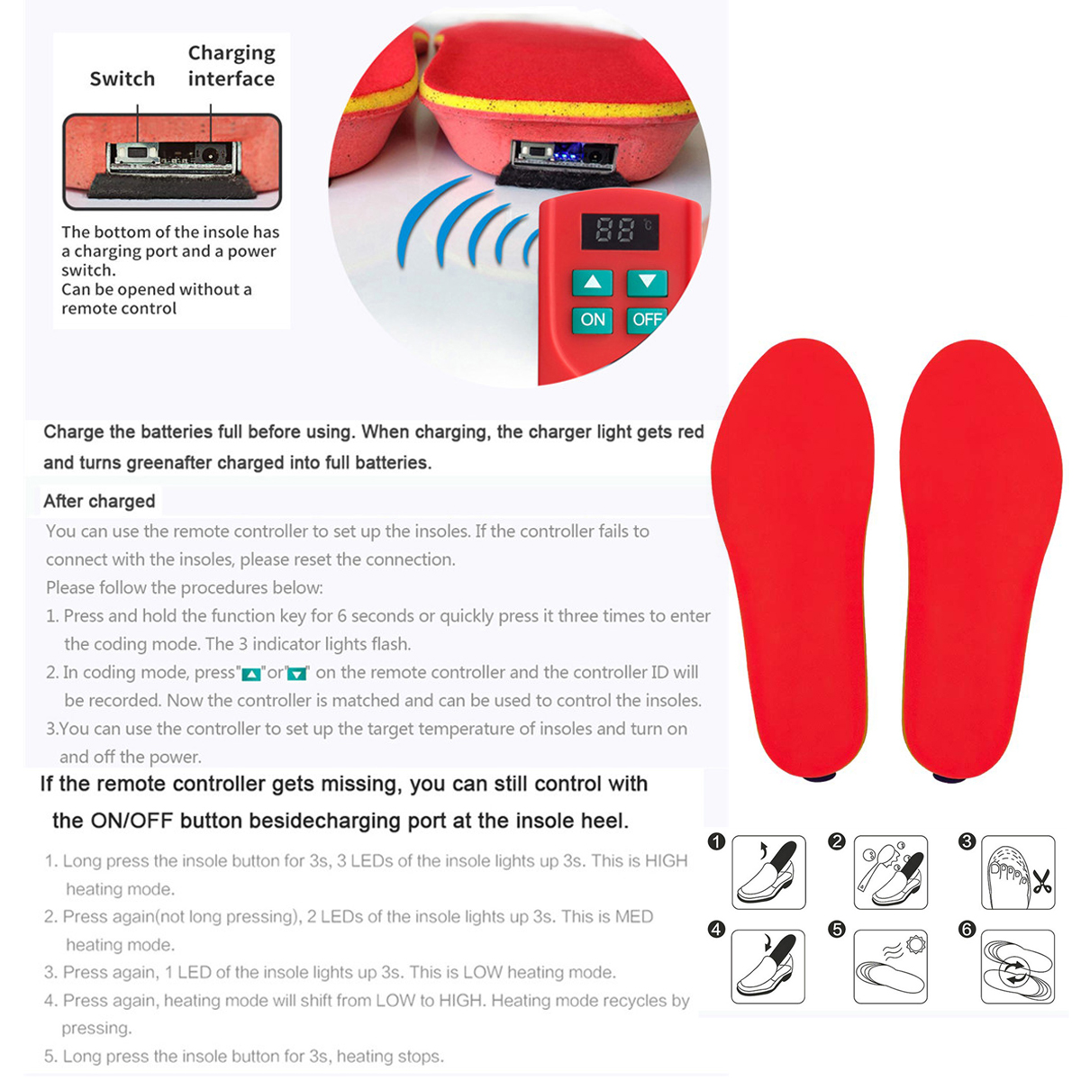 41-46-Code-Portable-Wireless-Heated-Insole-Shoe-Boot-Foot-Warmer-Rechargeable-2000mAH-1608117
