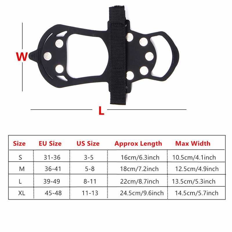 Anti-Non-Slip-Crampon-Shoe-Boot-Grip-Ice-Cleat-Spike-Snow-Strap-10-Teeth-1214904