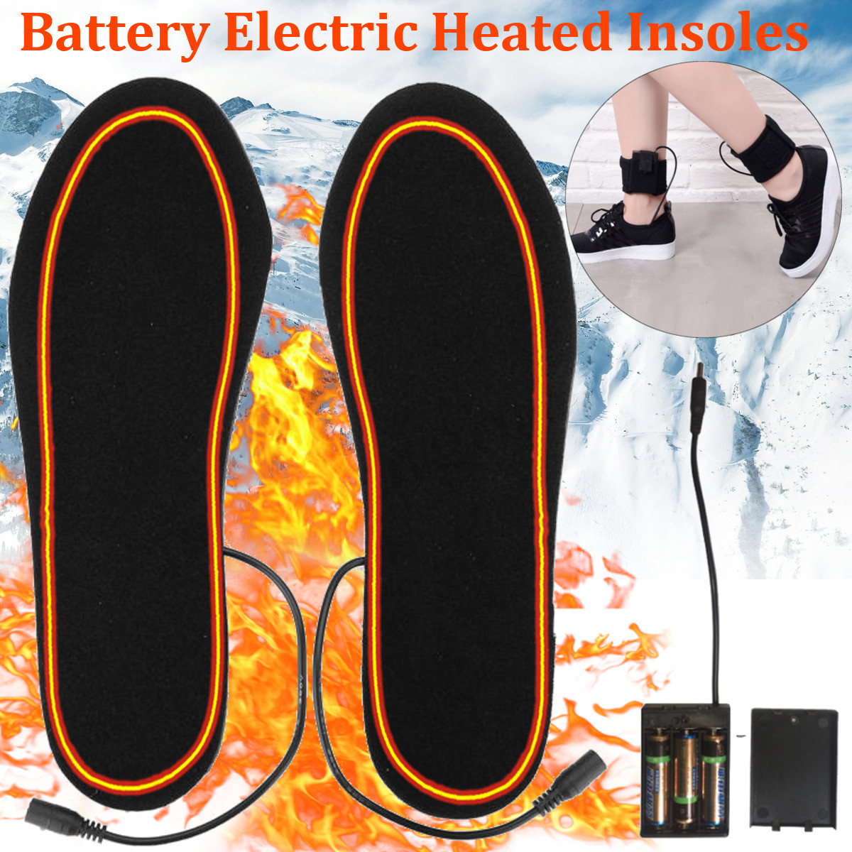 Battery-Powered-Electric-Heated-Shoe-Insole-Foot-Heater-Sock-Winter-Warmer-Pads-Black-1416751