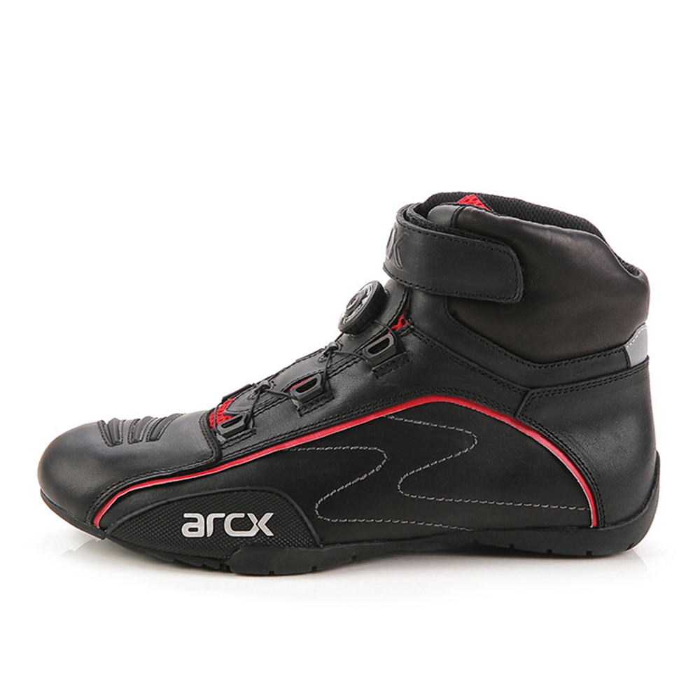 Cow-Leather-Motorcycle-Racing-Shoes-Riding-Boots-with-Tuning-Knob-Laces-ARCX-1068246