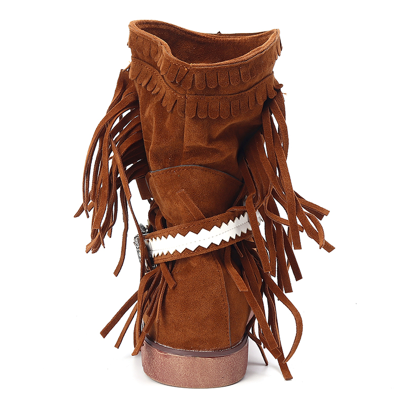 Women-Tassel-Fringe-Middle-Ankle-Boots-Fashion-Buckle-Motorcycle-Flat-Shoes-1610128