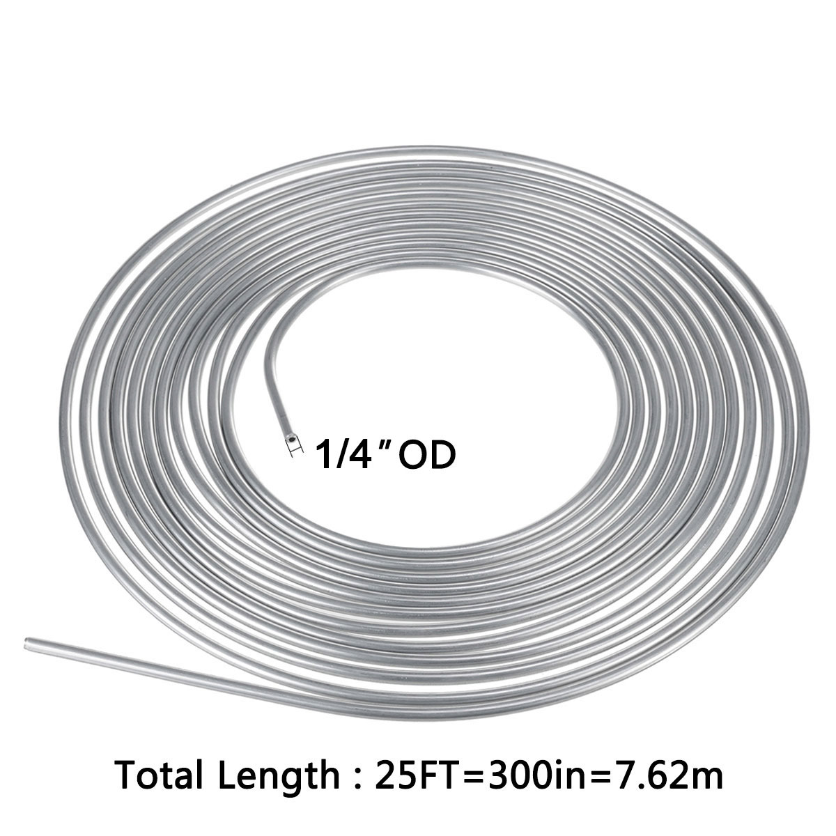 25-Foot-Coil-Roll-Coil-of-14quot-OD-Steel-Zinc-Silver-Brake-Line-Fuel-Tubing-Kit-1712620