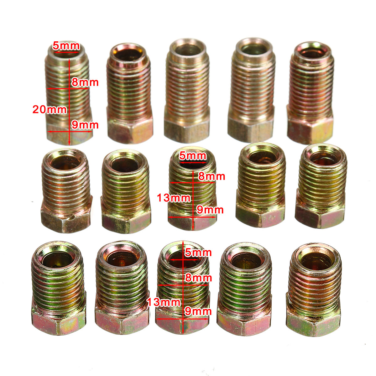 Brake-Pipe-Line-Repair-Flaring-Kit-Pipe-End-Flarer-Cutter-Bender-25Fit-316-OD-Roll-With-15Pcs-Nuts-1705507