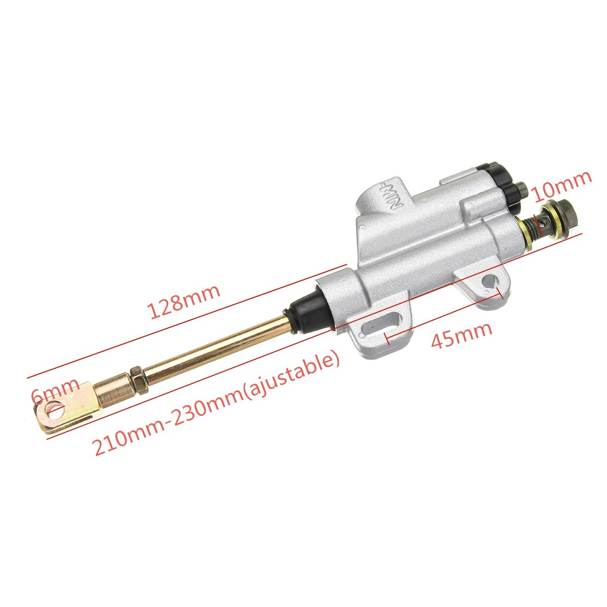 10mm-Banjo-Bolt-Silver-Rear-Hydraulic-Brake-Master-Cylinder-PIT-Dirt-Bike-ATV-1251179