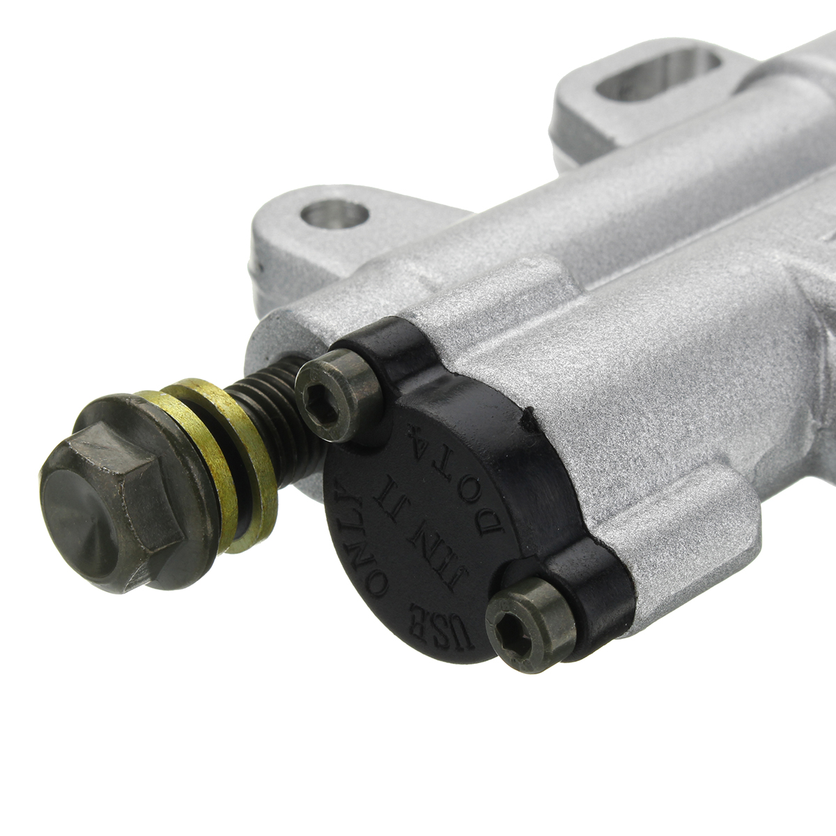 10mm-Banjo-Bolt-Silver-Rear-Hydraulic-Brake-Master-Cylinder-PIT-Dirt-Bike-ATV-1251179