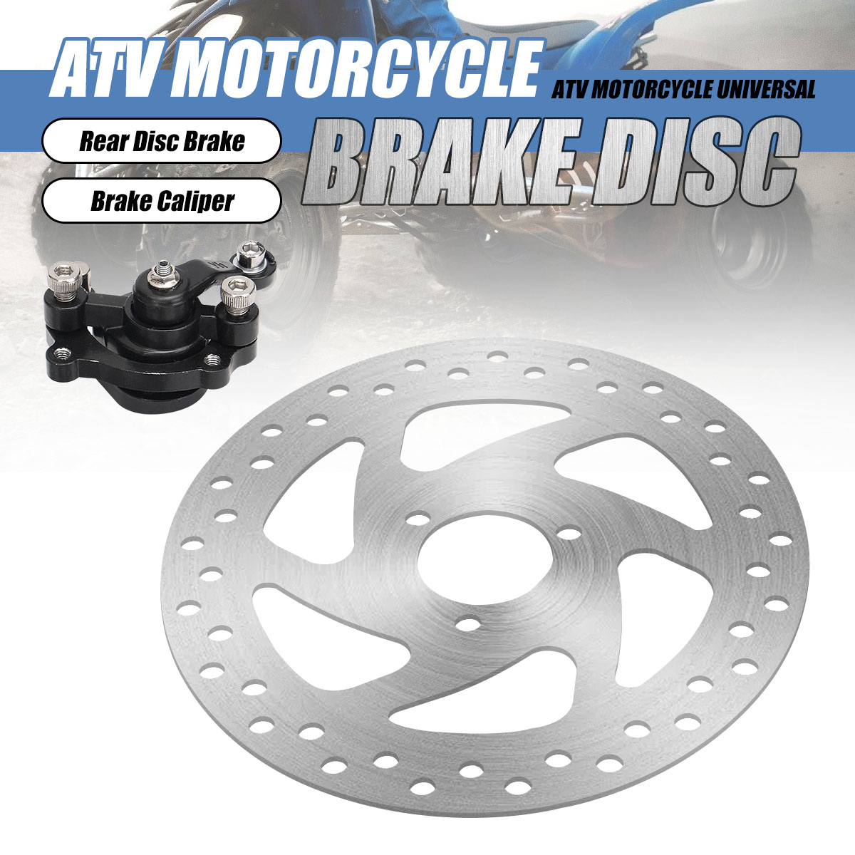 140mm-Rear-Disc-Brake-Rotors-Caliper-Kit-Gas-Mini-Dirt-Bike-ATV-Electric-Scooter-1176739