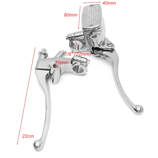 22mm-Motorcycle-Hydraulic-Brake-Master-Cylinder-Clutch-Lever-Chrome-1225428