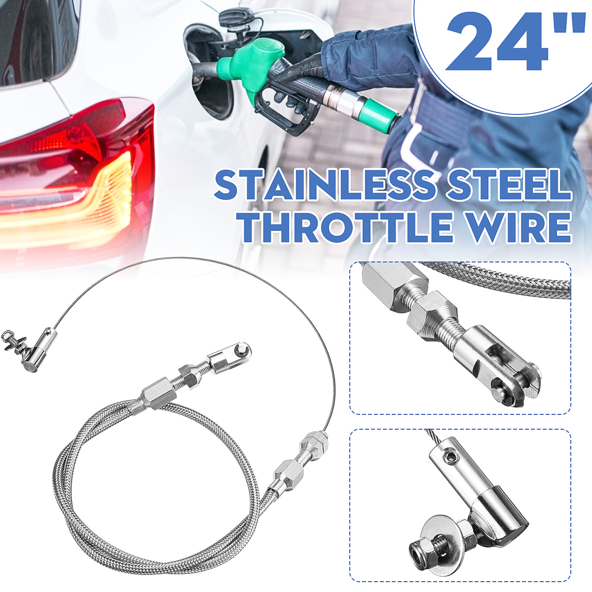 24inch-Throttle-Cable-Universal-Replacement-For-FORDCHEV-Stainless-1704870