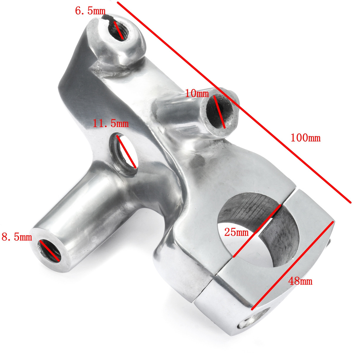 25mm-Chrome-Clutch-Lever-Holder-For-Honda-Shadow-600-VT750-1inch-1077216