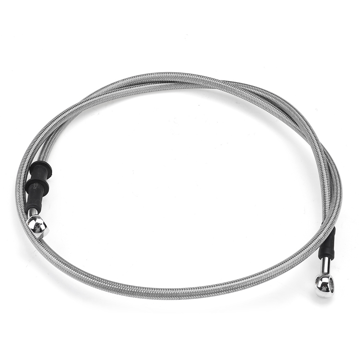 300mm-2200mm-Motorcycle-Braided-Brake-Clutch-Oil-Hose-Line-Cable-Pipe-Universal-Silver-1661245