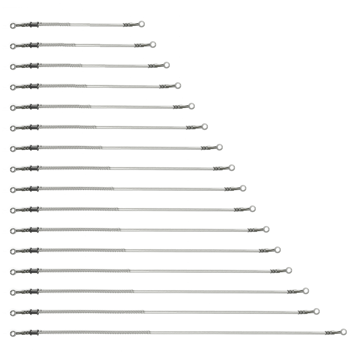 50cm-200cm-Motorcycle-Bike-Brake-Clutch-Oil-Hose-Line-Pipe-10mm-Banjo-Silver-1122628
