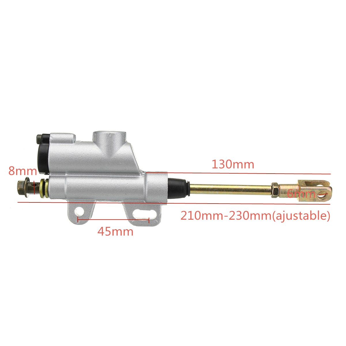 8mm-Banjo-Bolt-Silver-Rear-Hydraulic-Brake-Master-Cylinder-Fit-PIT-Dirt-Bike-ATV-1251396