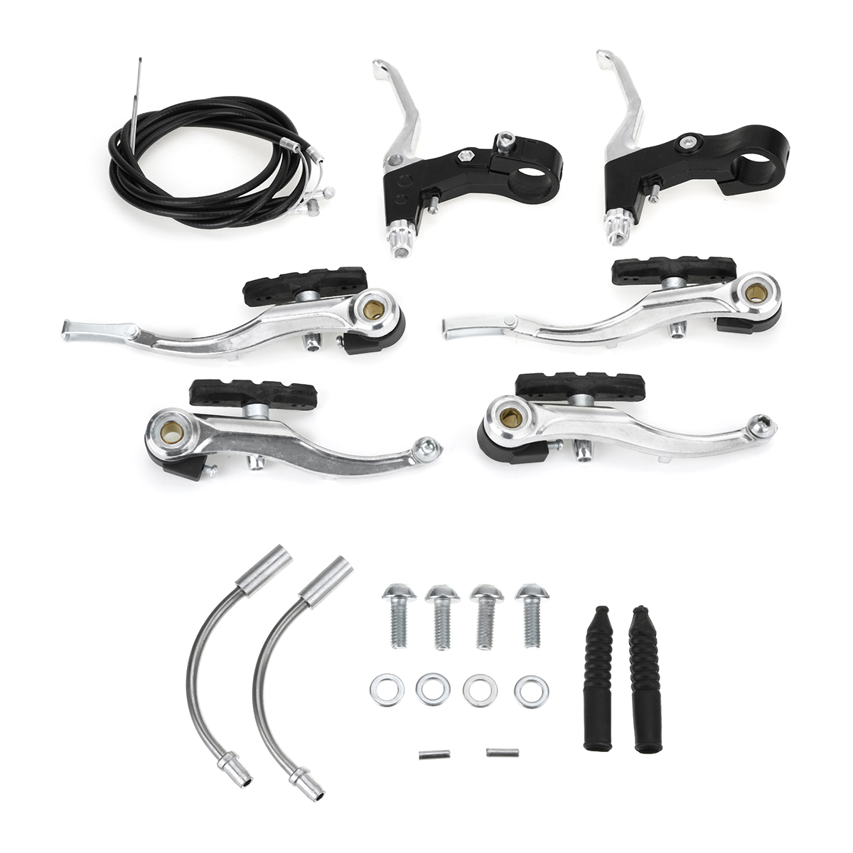 Complete-Bicycle-V-Brake-Calipers-Cables-Levers-Set-Fittings-MTB-ATB-Hybrid-Bike-1735886