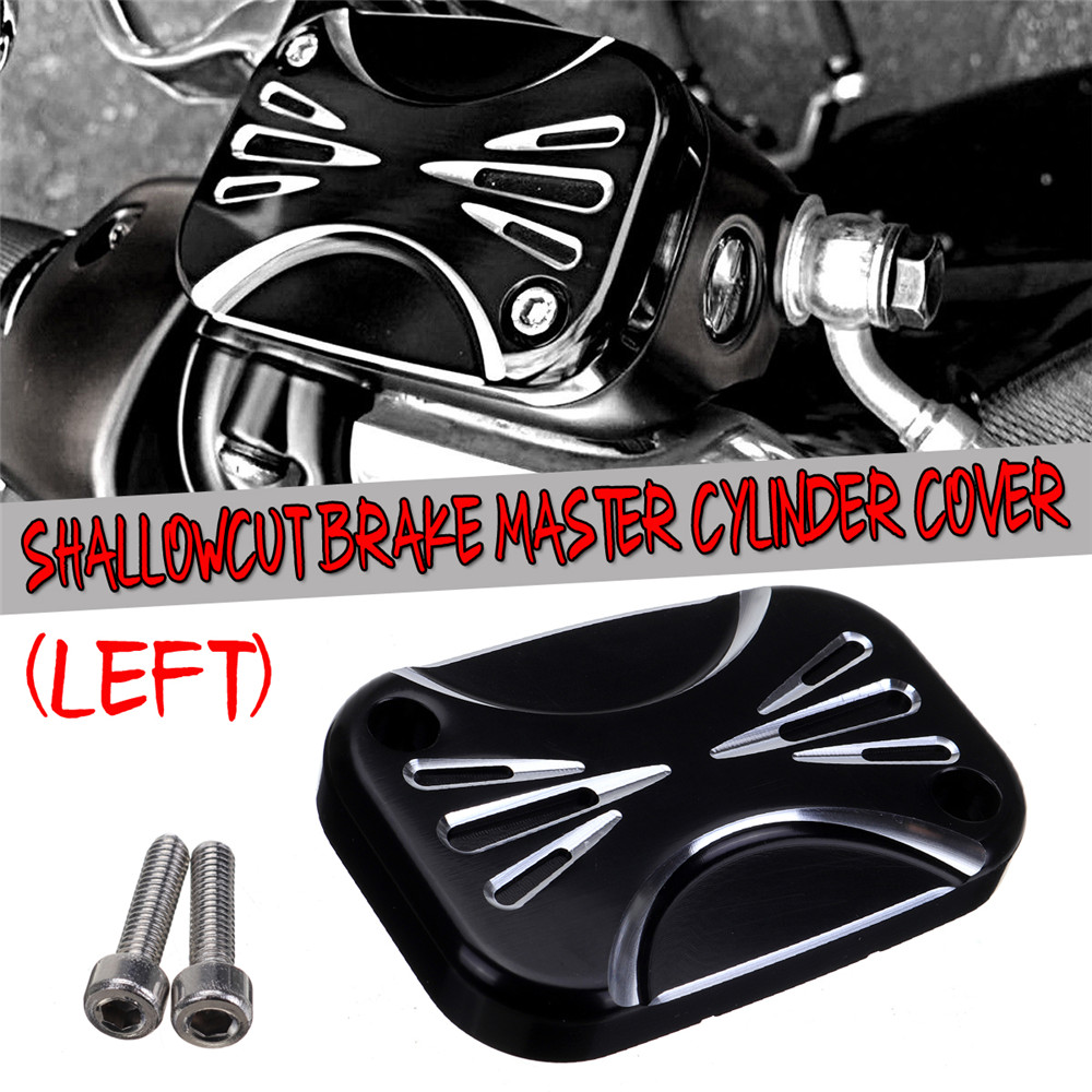 LEFT-Motorcycle-Brake-Master-Cylinder-Cover-For-Harley-Touring-Street-Glide-14-16-ShallowCut-1401457
