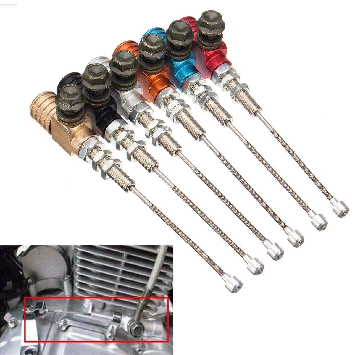 M10x125mm-Hydraulic-Clutch-Master-Cylinder-Rod-Brake-Pump-Motorcycle-Aluminum-1164821