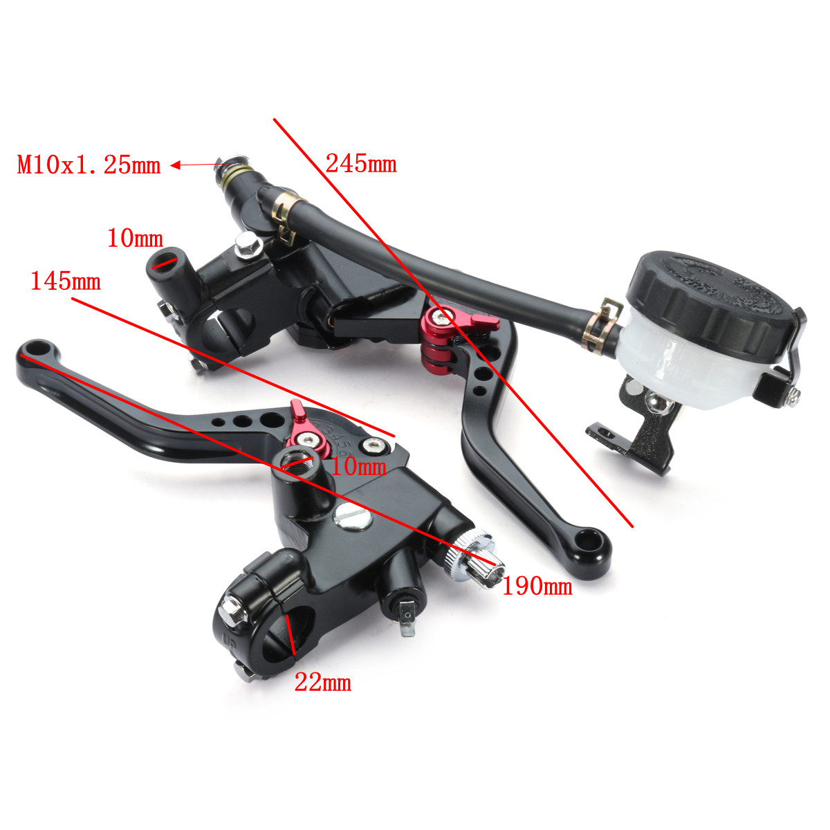Pair-22mm-78-inch-Handlebar-Brake-Clutch-Master-Cylinder-Lever-Reservoir-Motorcycle-1113662