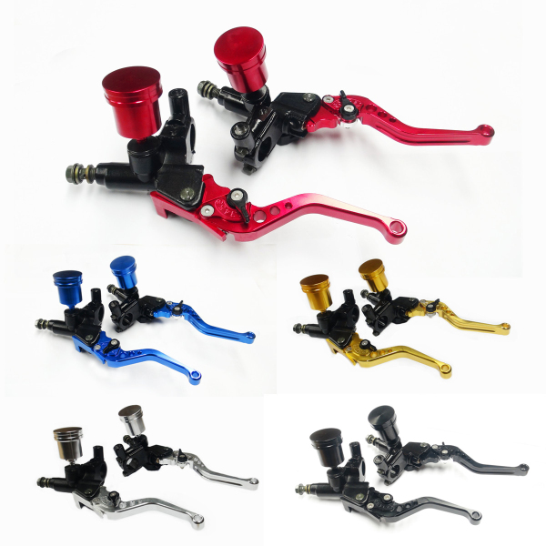 Pair-78-Motorcycle-Hydraulic-Brake-Master-Cylinder-Clutch-Lever-L-R-22mm-Universal-1208038