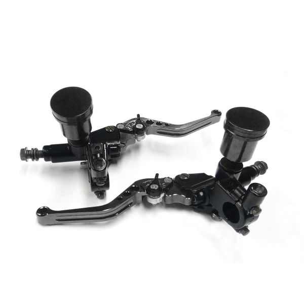 Pair-78-Motorcycle-Hydraulic-Brake-Master-Cylinder-Clutch-Lever-L-R-22mm-Universal-1208038