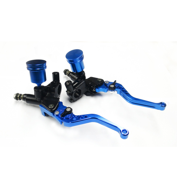 Pair-78-Motorcycle-Hydraulic-Brake-Master-Cylinder-Clutch-Lever-L-R-22mm-Universal-1208038