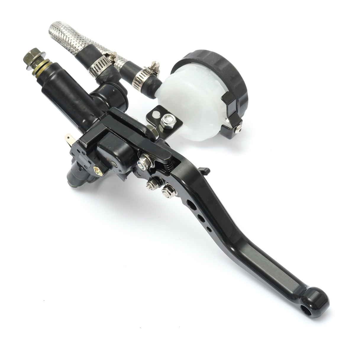 Pair-78inch-22mm-CNC-Motorcycle-Brake-Lever-Master-Cylinder-Reservoir-Universal-1167062