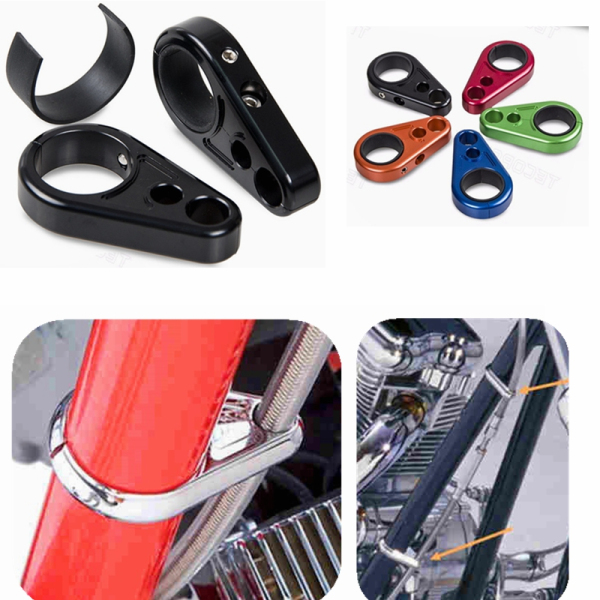 Pair-Of-Brake-Line-Clamps-For-Honda-TRX-450R-700XX-400EX-250R-CNC-ATV-Parts-1181188