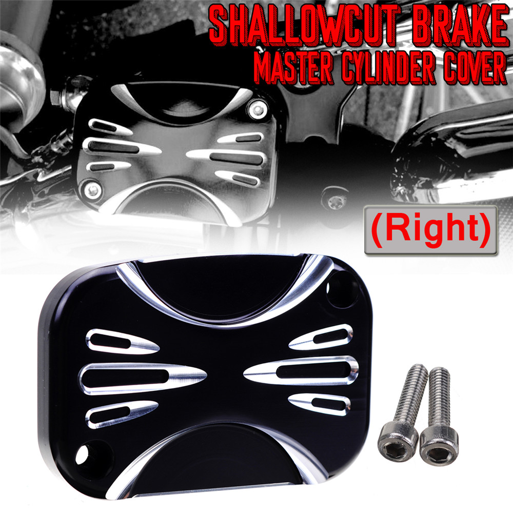 RIGHT-Motorcycle-Brake-Master-Cylinder-Cover-For-Harley-Touring-Street-Glide-14-16-ShallowCut-1401467