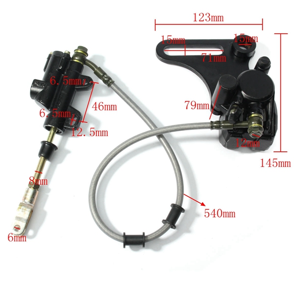 Rear-Disc-Brake-System-Caliper-Pad-For-125cc-140cc-Pit-Dirt-Bike-ATV-1050251