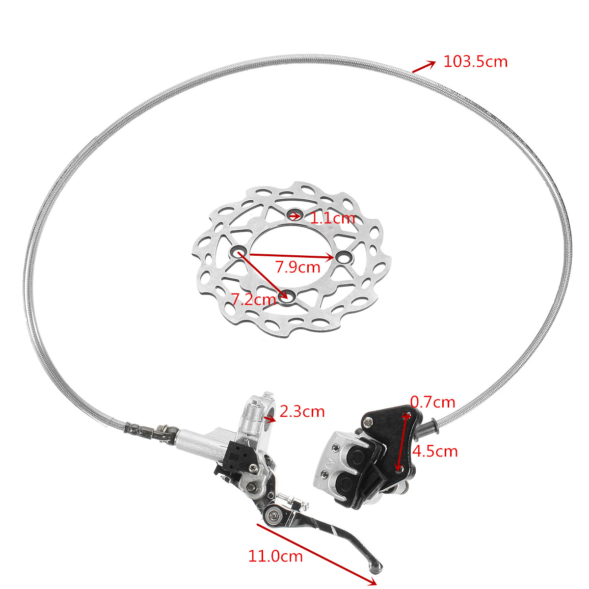 Universal-Front-Hydraulic-Brake-Caliper-Disc-125cc-150cc-Pit-Dirt-Bike-Kit-Set-1200208