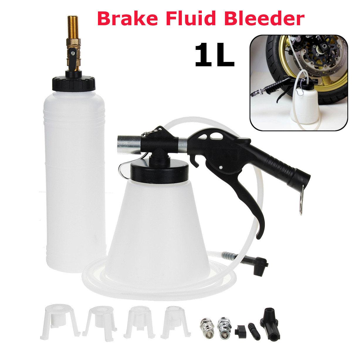 1L-Brake-Fluid-Bleeder-Clutch-Vacuum-Bleeding-Air-Extractor-Fill-Adapter-Bottle-1261785