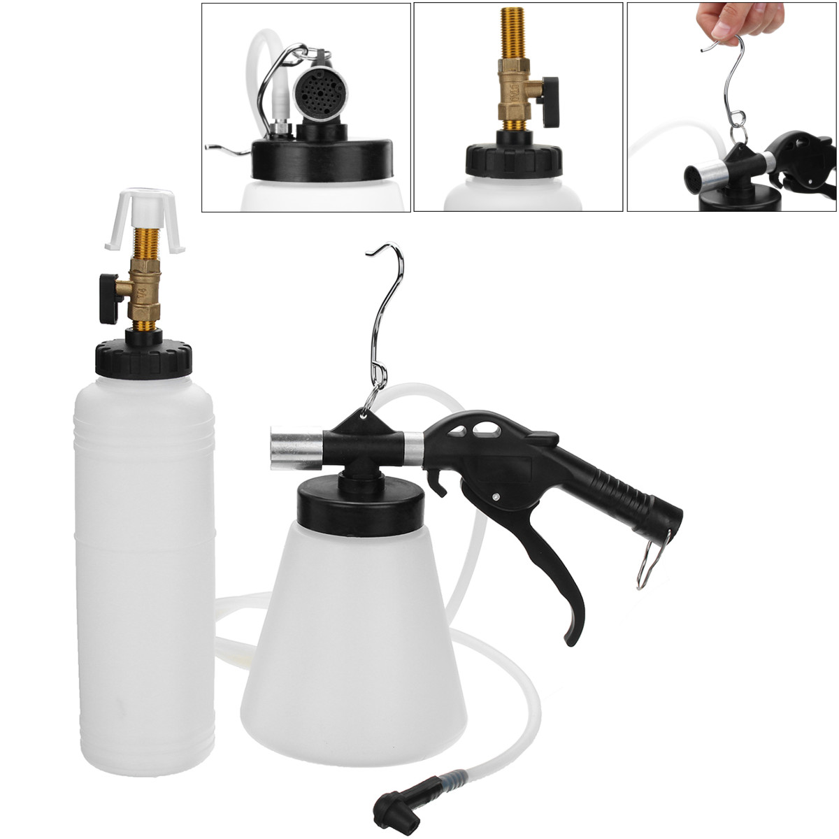 1L-Brake-Fluid-Bleeder-Clutch-Vacuum-Bleeding-Air-Extractor-Fill-Adapter-Bottle-1261785