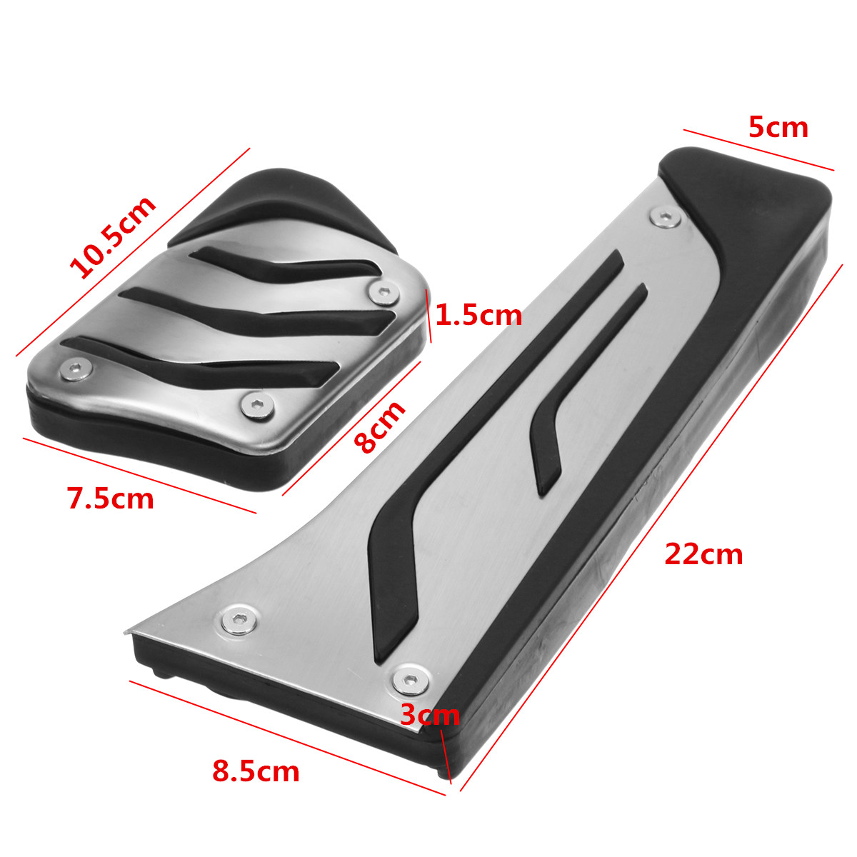 2-X-No-Drill-Anti-slip-Stainless-Steel-Fuel-Brake-Foot-Pad-Pedal-Cover-For-BMW-1214096