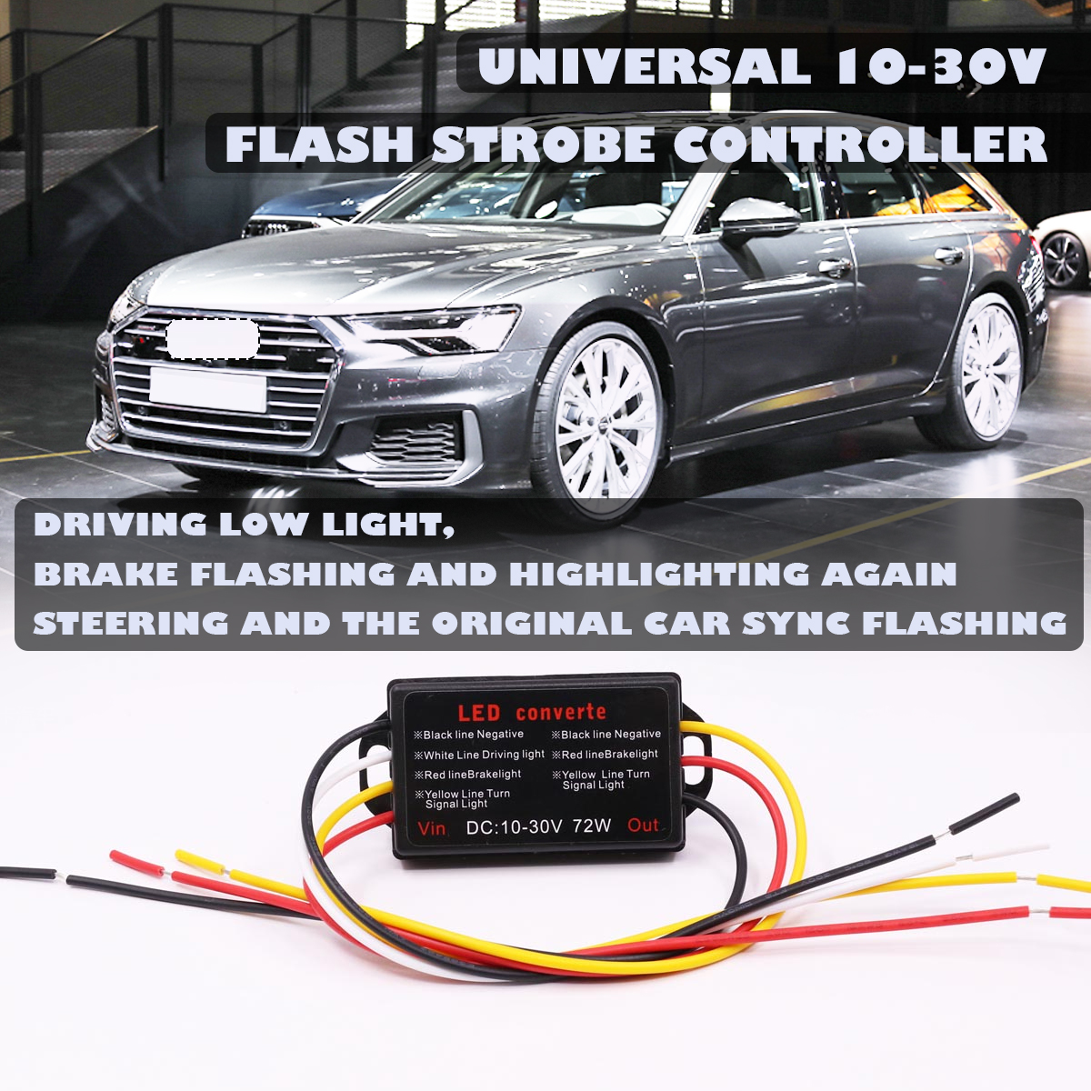 Car-Flash-Strobe-Controller-Flasher-Module-Adapter-For-LED-Side-Work-Brake-Lights-Tail-Stop-Turn-Sig-1596959
