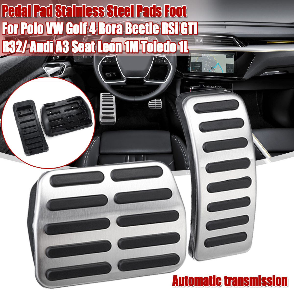Car-Pedal-Pad-Stainless-Steel-Pads-Foot-For-VW-Polo-Golf-4-Bora-Beetle-RSi-GTI-R32-Audi-A3-Seat-Leon-1614893