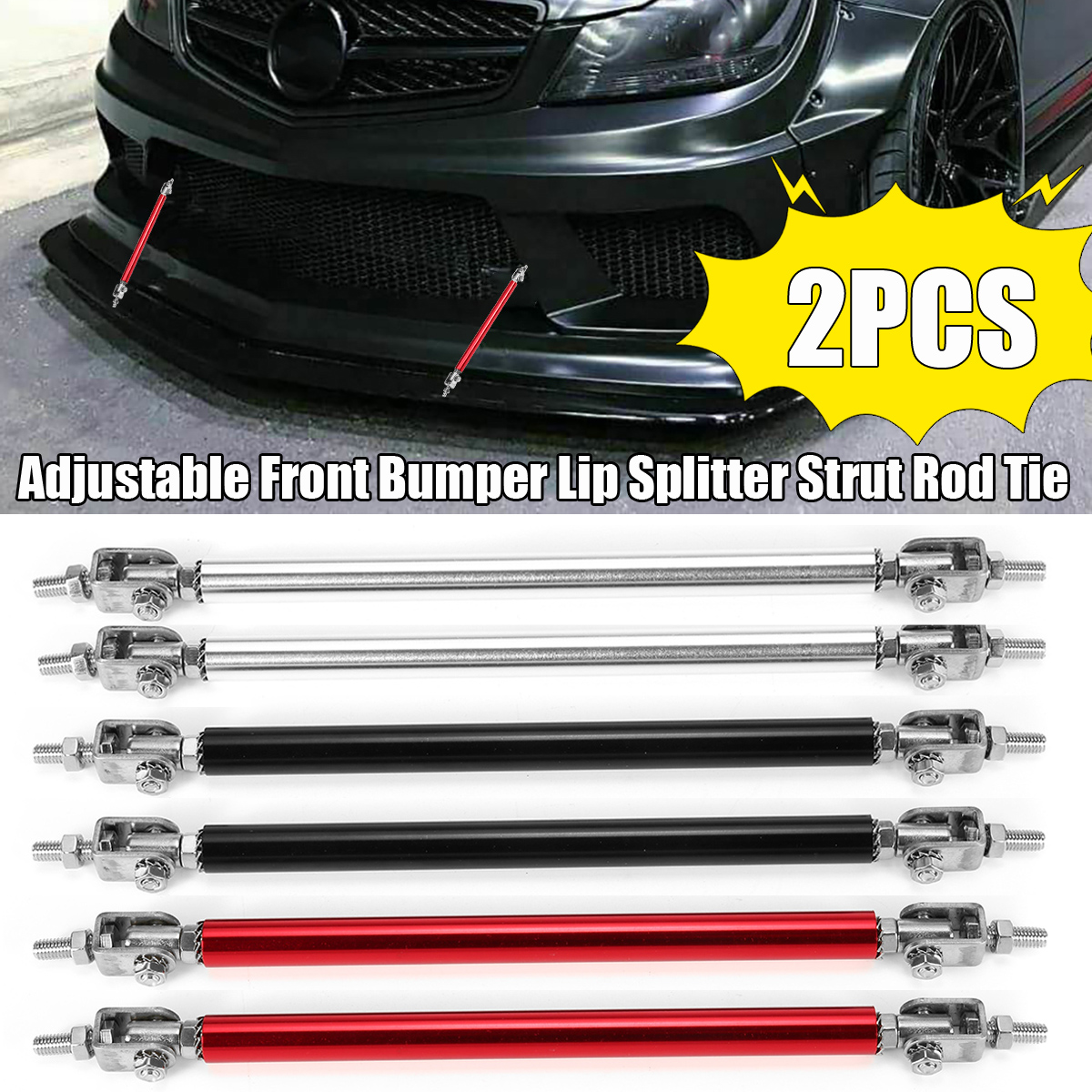 2PCS-8-11-Inch-Adjustable-Front-Bumper-Lip-Splitter-Rod-Strut-Tie-Bar-Universal-Car-Modification-1798277