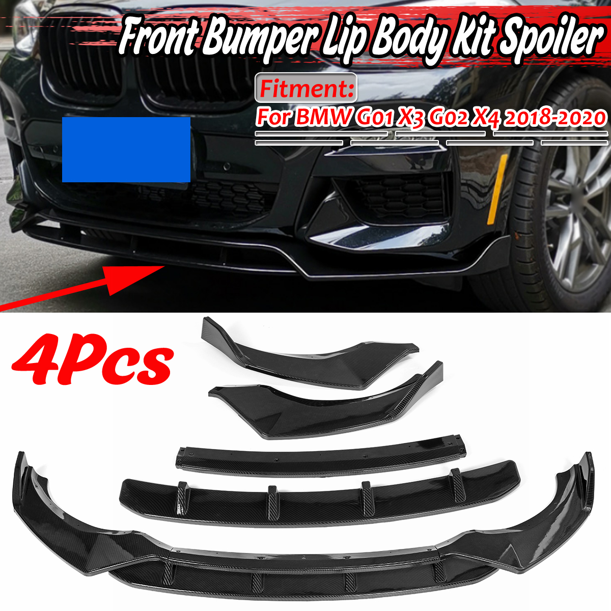 4PCS-Carbon-Fiber-Front-Bumper-Lip-Body-Kit-Spoiler-For-BMW-G01-X3-G02-X4-2018-2020-1801845