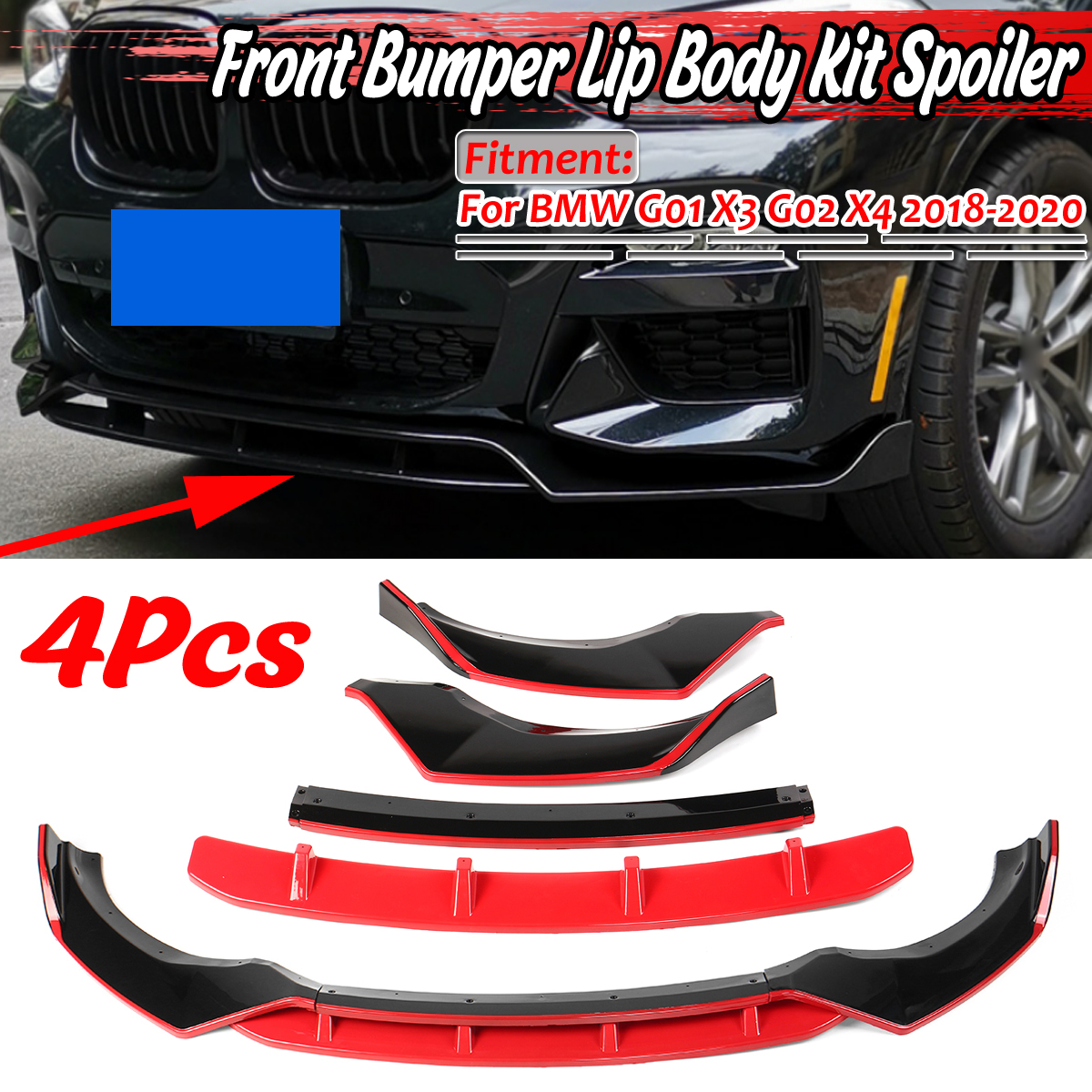 4PCS-Red-Black-Front-Bumper-Lip-Spoiler-Splitter-For-BMW-G01-X3-G02-X4-2018-2020-1801839