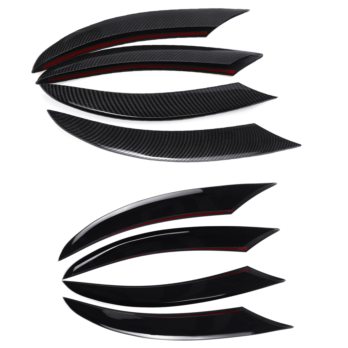 4Pcs-Front-Bumper-Fog-Light-Lamp-Splitter-Canard-Air-Cover-Trim-For-Mercedes-Benz-1615655