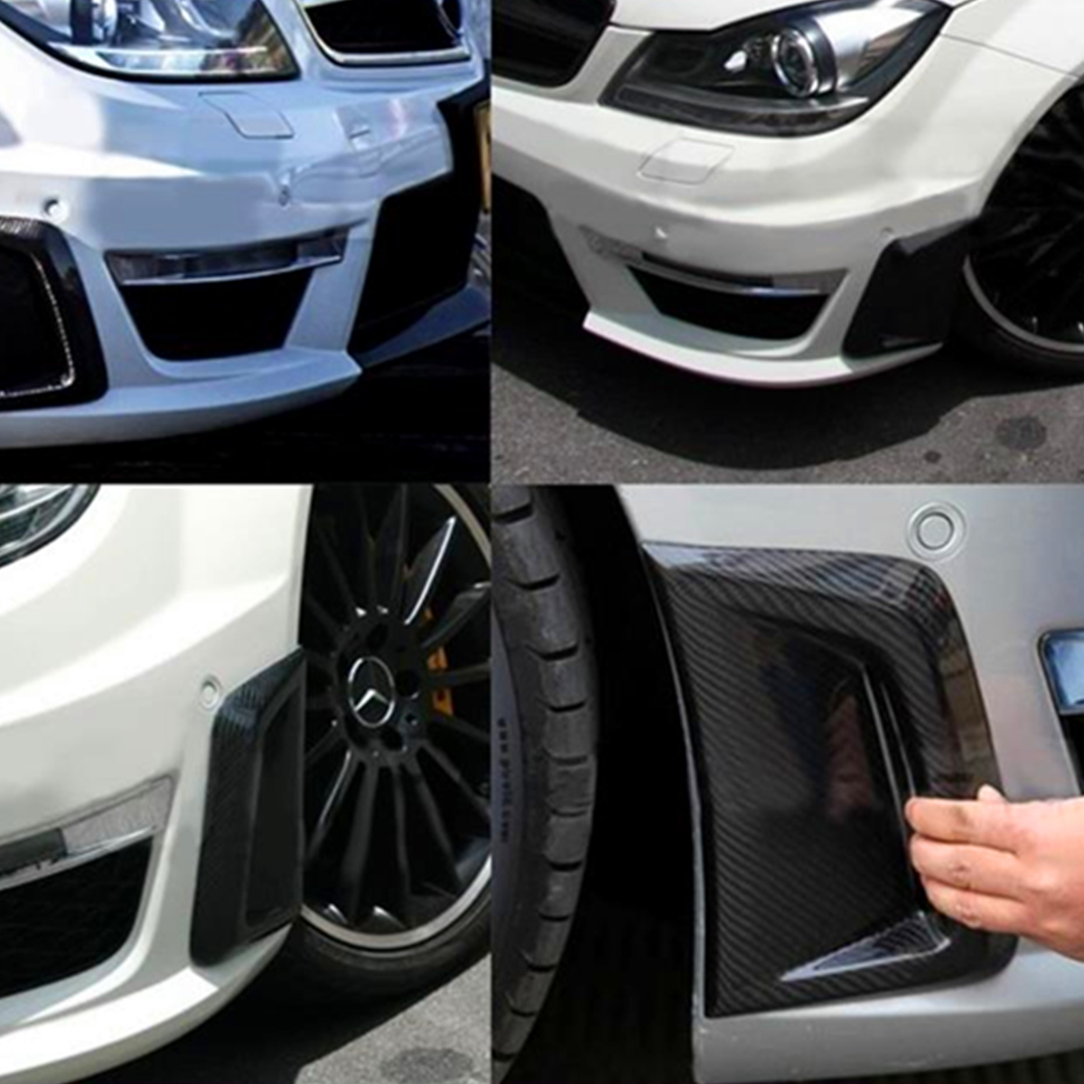 Car-Carbon-Fiber-Side-Air-Insert-Vent-Cover-For-Benz-W204-C63-AMG-1239740
