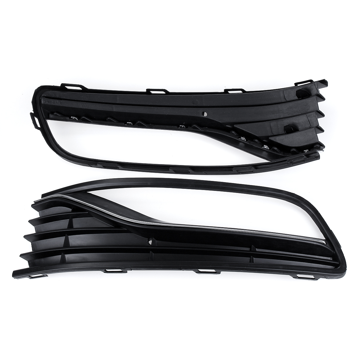 Car-DriverPassenger-Side-Front-Bumper-Fog-Light-Grille-Cover-Trim-Without-Hole-For-VW-POLO-6R6C-2014-1673834