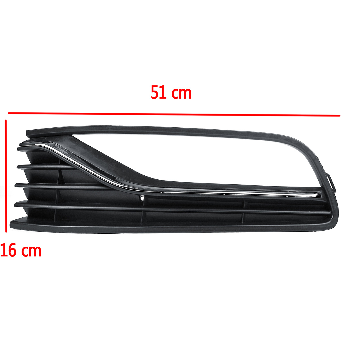Car-DriverPassenger-Side-Front-Bumper-Fog-Light-Grille-Cover-Trim-Without-Hole-For-VW-POLO-6R6C-2014-1673834