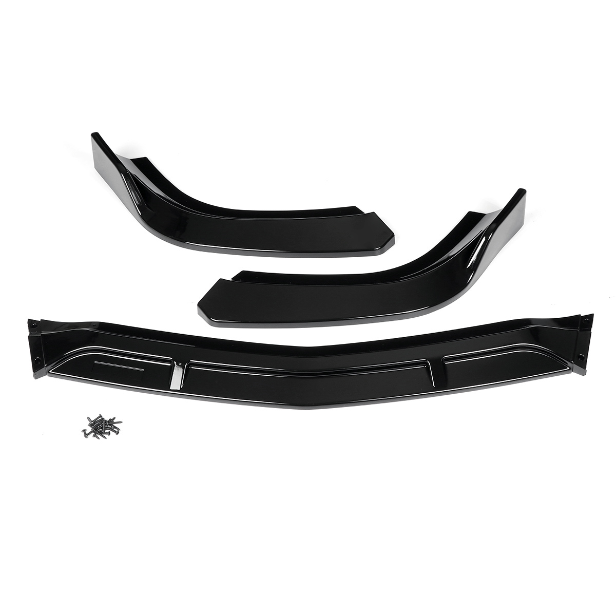 Front-Bumper-Lower-Splitter-Lip-Diffuser-Guard-Front-Shovel-Bright-Black-For-Mercedes-For-Benz-W204--1706477